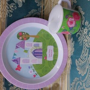 Tweet tweet time to eat child plate and cup Melamine